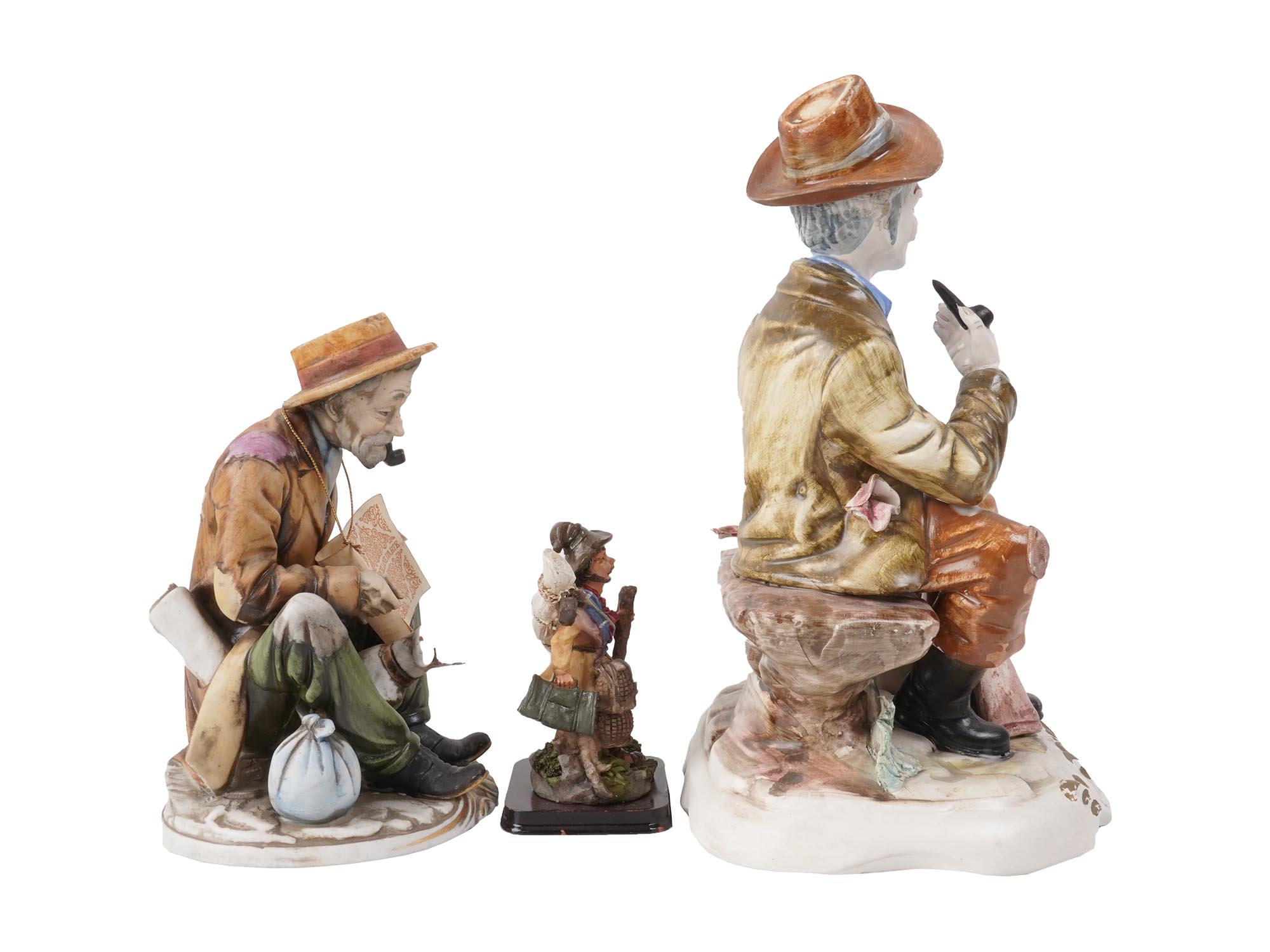 VINTAGE PORCELAIN FIGURINES OF OLD MEN BY VENERE PIC-1